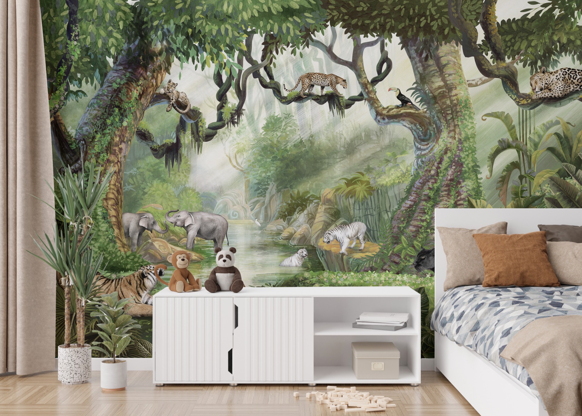 Jungle Cats Wallpaper Murals